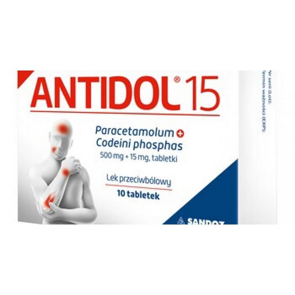 antidol 15 500 mg 15 mg 10 Antidol 15 es un medicamento para uso a corto plazo en el dolor de diversos orígenes