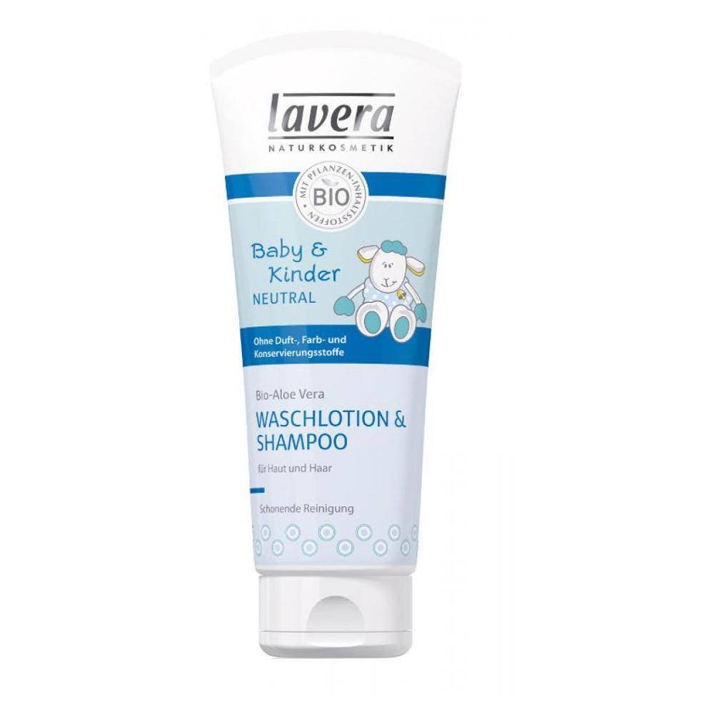 baby kinder neutral hair body 200 lavera Детский шампунь BIO с маслом примулы вечерней и алоэ вера