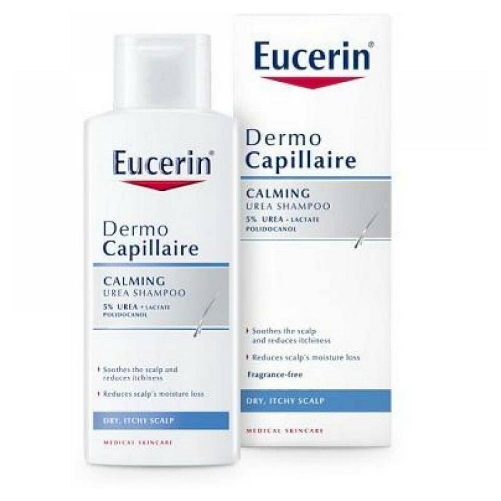 for hair 5 urea for dry skin 250 eucerin Shampooing idéal pour les peaux sèches et qui démangent - nettoie en douceur, hydrate et soulage les démangeaisons du cuir chevelu.